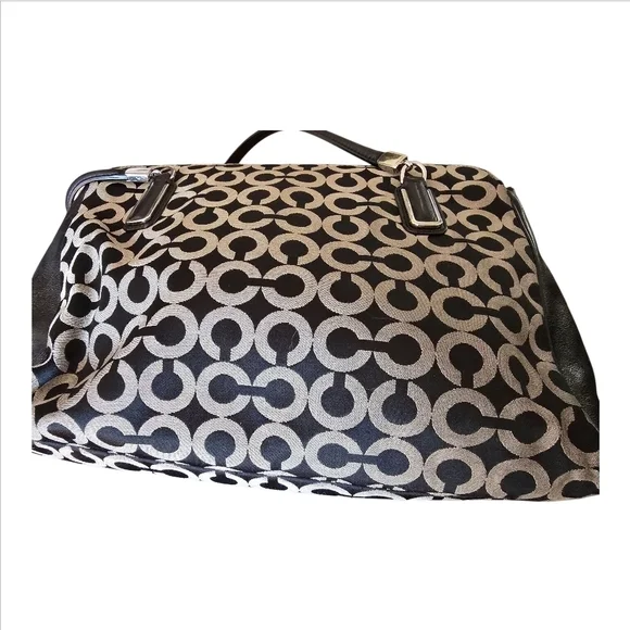 Coach, Madison, Black and Tan Women's Tote, Style 25624~EUC - Picture 7 of 11